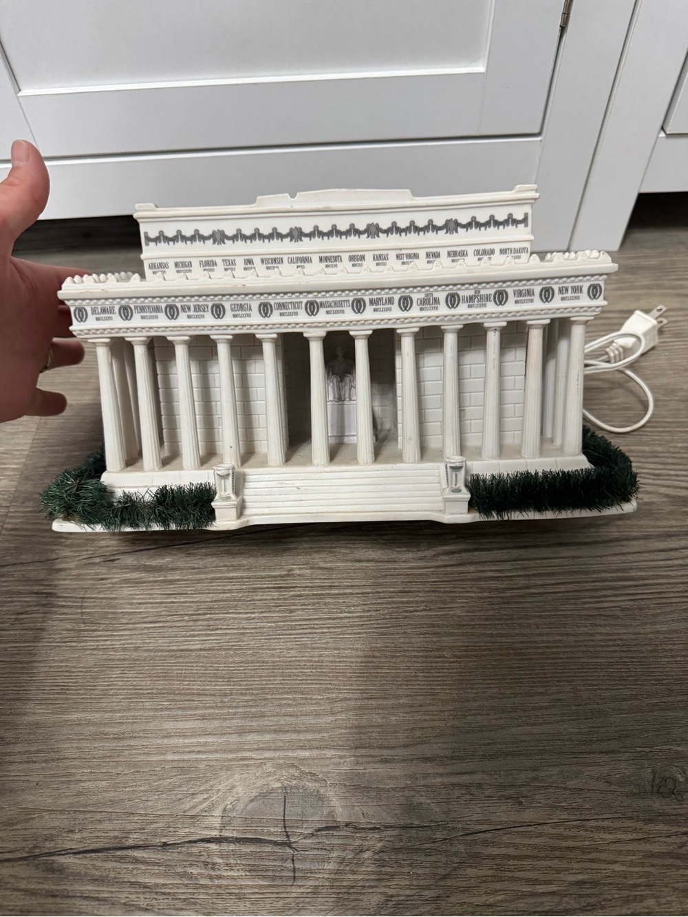 Department 56 The Lincoln Memorial Lighted Building Facade 2001 Porcelain